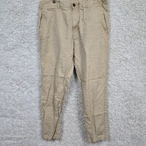 Rag & Bone Linen Trousers Mens 33x28 Tan Minimalist Pants Coastal Minimalist